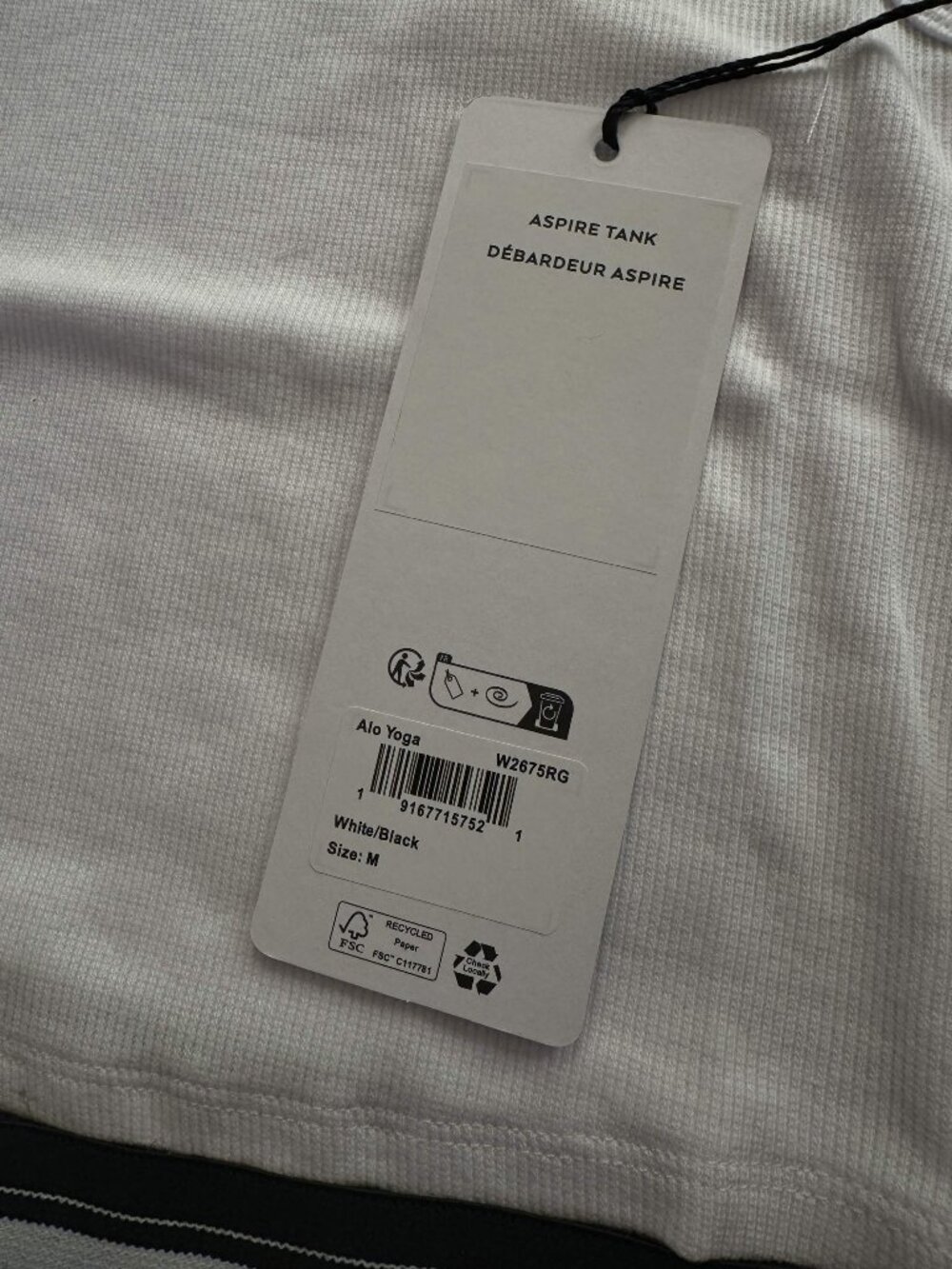 ALO Yoga Match Point Tennis Skirt & Aspire Tank Set White/Black | Multiple Sizes - Picture 7 of 10